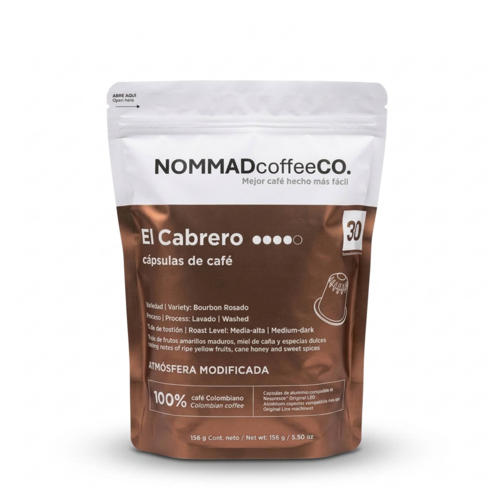 Cápsulas de Café El Cabrero x 30
